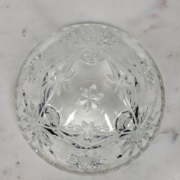 Vintage Crystal 3 Toed Footed Cut Glass Bowl 6.5"x2.5" Clear Candy Trinket Dish - Picture 2 of 16